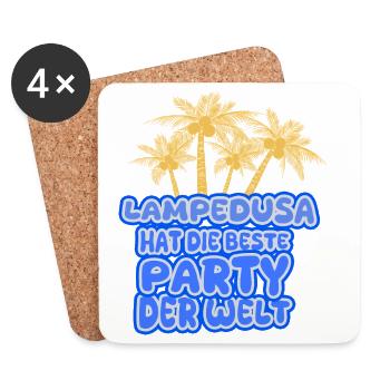 Geschenk für Lampedusa - Untersetzer (4er-Set) - Weiß - Vorne