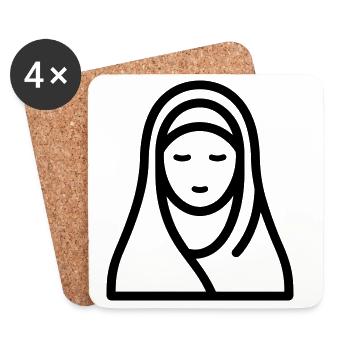 Muslim woman - Coasters (set of 4) - white - Front