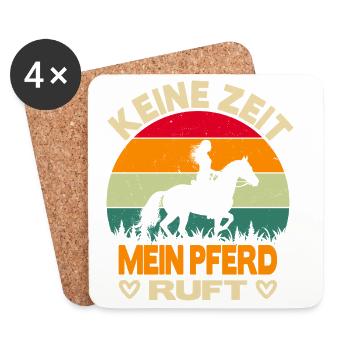 Horses Riding Stable Outfits Horse Lover - Coasters (set of 4) - white - Front