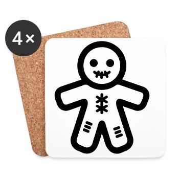 Voodoo Doll - Coasters (set of 4) - white - Front