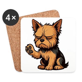 Yorkshire Terrier Yorkie Yorkiebesitzer Yorkies - Untersetzer (4er-Set) - Weiß - Vorne