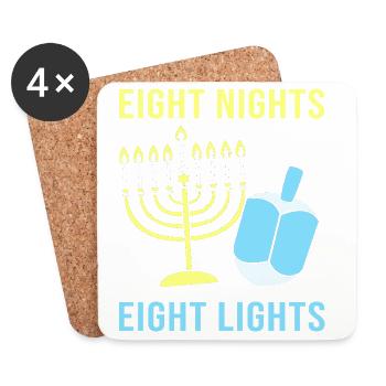Hanukkah Chanukkah Hanukah - Coasters (set of 4) - white - Front