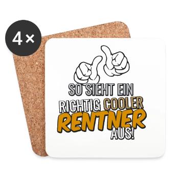 This is what a cool pensioner looks like - Coasters (set of 4) - white - Front