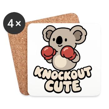 Koala Knockout Cute - Untersetzer (4er-Set) - Weiß - Vorne