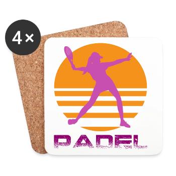 Padel - Dessous de verre (lot de 4) - blanc - Devant