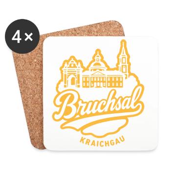 Bruchsal Kraichgau Illustration Design - Untersetzer (4er-Set) - Weiß - Vorne