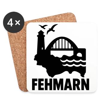 fehmarn schleswig holstein - Untersetzer (4er-Set) - Weiß - Vorne