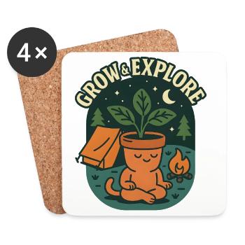 Grow & Explore - Coasters (set of 4) - white - Front