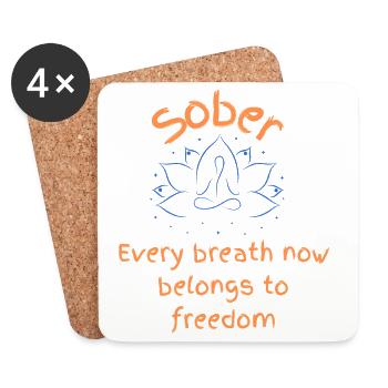 Sober Breath Freedom - Coasters (set of 4) - white - Front