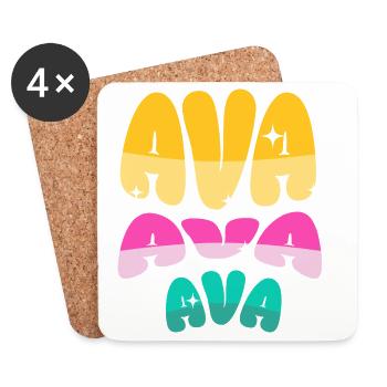 AVA - Coasters (set of 4) - white - Front