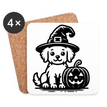 Paws & Pumpkins - Coasters (set of 4) - white - Front