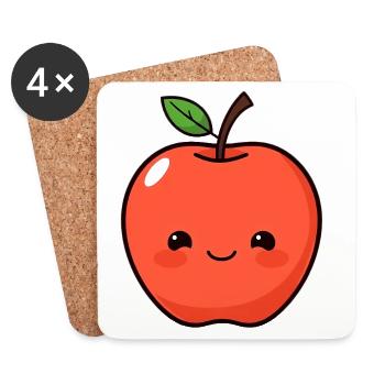 Apple - Coasters (set of 4) - white - Front
