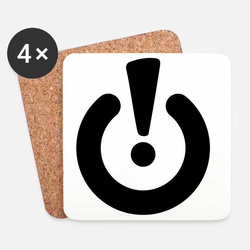 Standby Symbol – TV Strom Aus An Energiesparen - Untersetzer (4er-Set) - Weiß