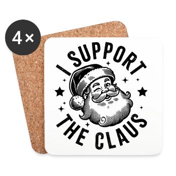 I Support the Claus - Coasters (set of 4) - white - Front