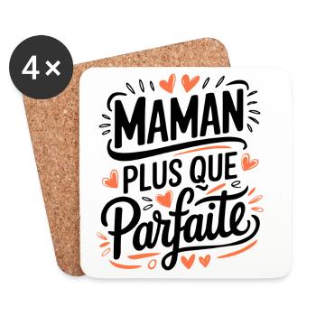 Mehr als perfekte Mama - Untersetzer (4er-Set) - Weiß - Vorne