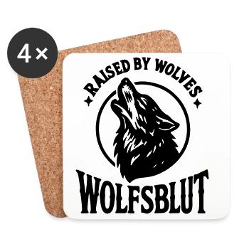 Wolfsblut Wolf Rudel Wolfspack Wölfe loyal Jagd  - Untersetzer (4er-Set) - Weiß - Vorne