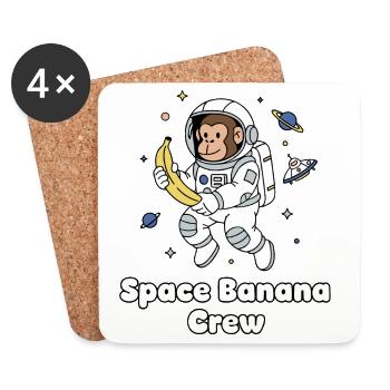 Équipage Space Banana - Dessous de verre (lot de 4) - blanc - Devant