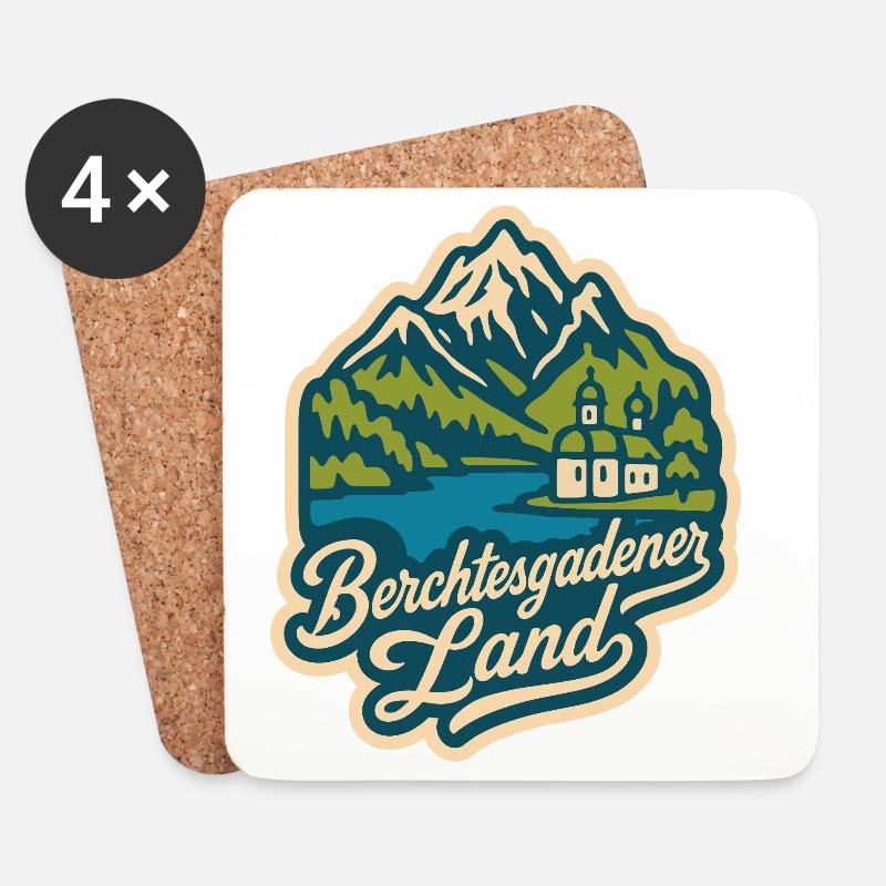 Berchtesgadener Land - Untersetzer (4er-Set) - Weiß