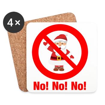 Anti Christmas Christmas grouches Christmas haters - Coasters (set of 4) - white - Front