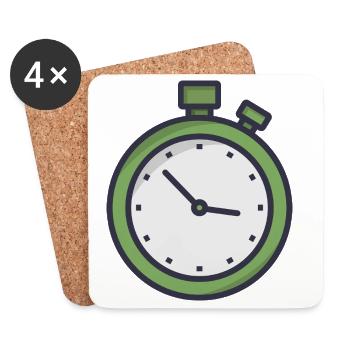 Stopwatch - Coasters (set of 4) - white - Front