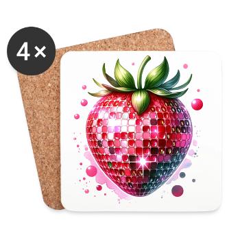 Carnival Costume Strawberry - Coasters (set of 4) - white - Front