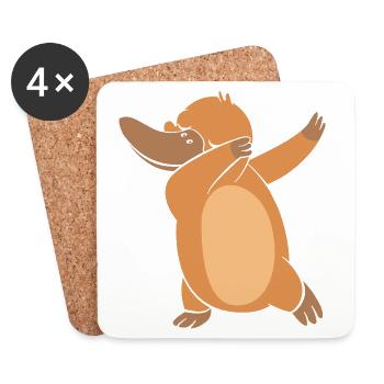 Platypus Platypus Platypus - Coasters (set of 4) - white - Front