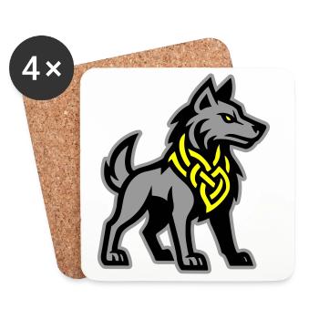 Wolf Wikinger - Untersetzer (4er-Set) - Weiß - Vorne