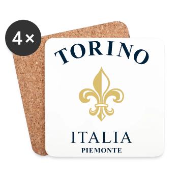 Torino Turin Italia Italien - Untersetzer (4er-Set) - Weiß - Vorne
