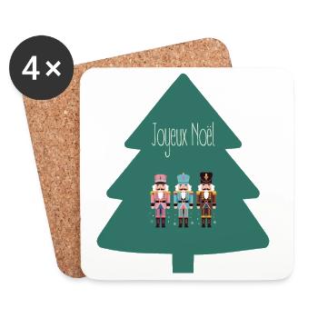 merry Christmas - Coasters (set of 4) - white - Front