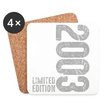 Vintage 2003 – 23rd Birthday 2003 Vintage - Coasters (set of 4) - white - Front