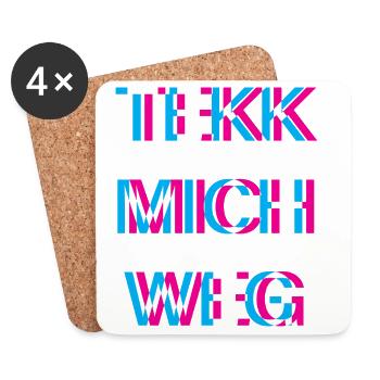Hardtekk Tekk - Coasters (set of 4) - white - Front