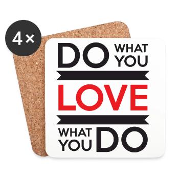 Do What You Love, Love What You Do - Coasters (set of 4) - white - Front