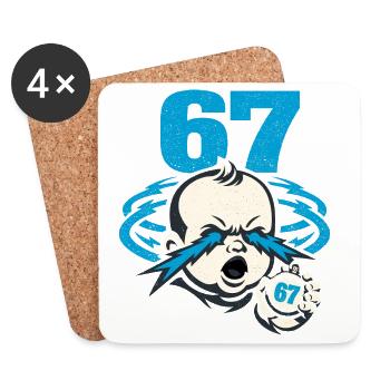 67 Six Seven - Gen Z - Coasters (set of 4) - white - Front