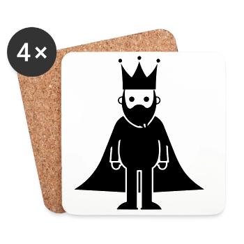 King Majesty - Coasters (set of 4) - white - Front