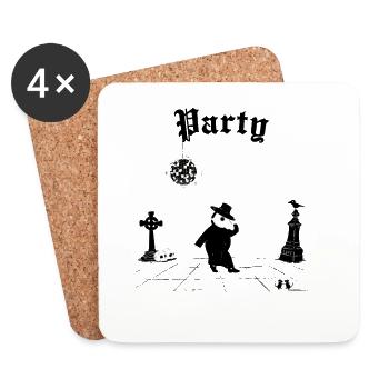 Comme si c’était 1347 Tee - Dessous de verre (lot de 4) - blanc - Devant