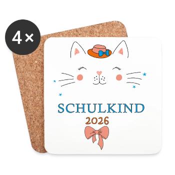 Schoolchild 2026 - Coasters (set of 4) - white - Front