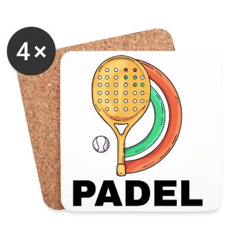 I can't I have padel - Coasters (set of 4) - white - Front