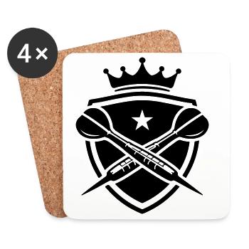 Dartpfeil Wappen Darts - Untersetzer (4er-Set) - Weiß - Vorne