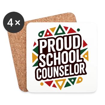 Proud School Counselor Appreciation Design - Untersetzer (4er-Set) - Weiß - Vorne