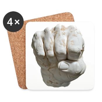 Fixed Fist Marble Look - Coasters (set of 4) - white - Front