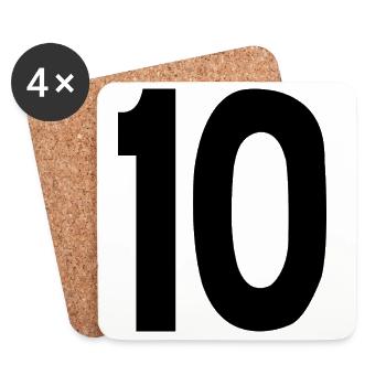 10 Ten - Coasters (set of 4) - white - Front