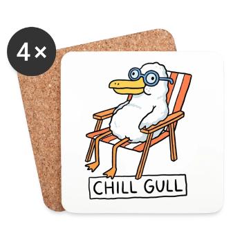 Chill Gull Lounge - Coasters (set of 4) - white - Front