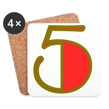 5. JUBILÄUM. 5 JAHRE. 5. JUBILÄUM - Untersetzer (4er-Set) - Weiß - Vorne