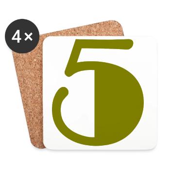 5. JUBILÄUM. 5 JAHRE. 5. JUBILÄUM - Untersetzer (4er-Set) - Weiß - Vorne