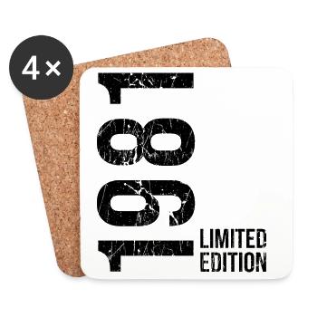 45 Years Birthday Vintage 1981 Vintage - Coasters (set of 4) - white - Front