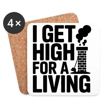Chimney sweep funny saying - Coasters (set of 4) - white - Front