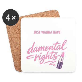 Les filles veulent juste avoir des droits de s’amuser - Dessous de verre (lot de 4) - blanc - Devant