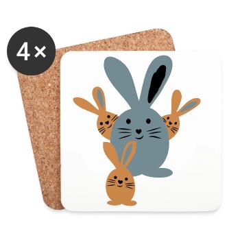 Ostern - Untersetzer (4er-Set) - Weiß - Vorne