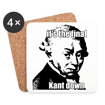 It ́s the finale Kant down - Coasters (set of 4) - white - Front