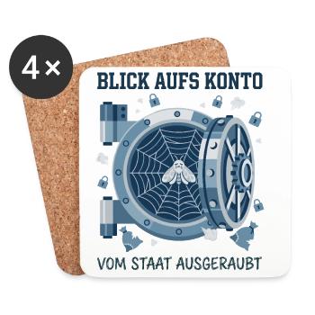 Vue du compte volé par l’État - Dessous de verre (lot de 4) - blanc - Devant